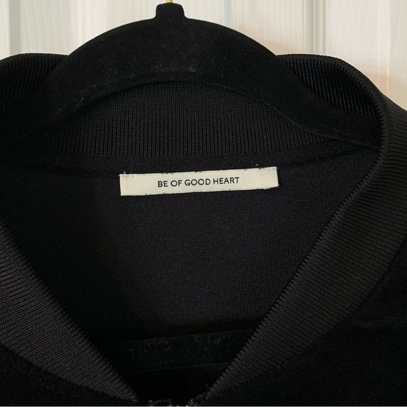 Etre Cecile Black Velour Bomber Zip Up Jacket, size XL - Picture 3 of 9